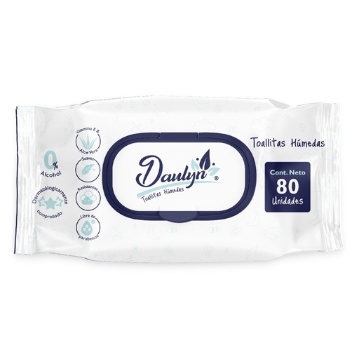 [22106] PAÑITOS HUMEDOS DAULYN X 80 UNIDADES