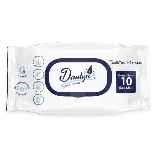 [22107] PAÑITOS HUMEDOS DAULYN X 10 UNIDADES