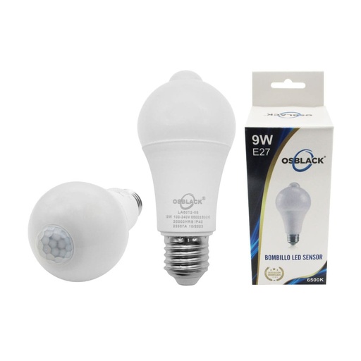 [22187] BOMBILLO LED 9W CON SENSOR DE MOVIMIENTO  (LA6012-09)