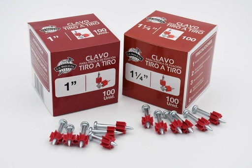 [22324] CLAVO PARA FIJACION TIRO A TIRO 1 1/4" X 100 UNDS CA MEJIA (5256C00002)