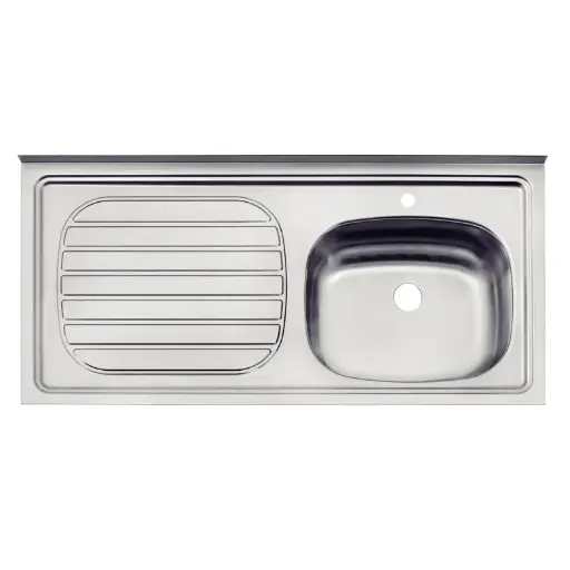 [22351] LAVAPLATOS ACERO/INOX 100X50 ESCURRIDOR IZQUIERDO 1 HUECO TRAMONTINA (93422515)