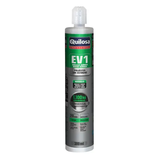 [22547] ADHESIVO BIO COMPONENTE ANCLAJE DE 1 TONELADA EV1 QUILOSA (300ML)