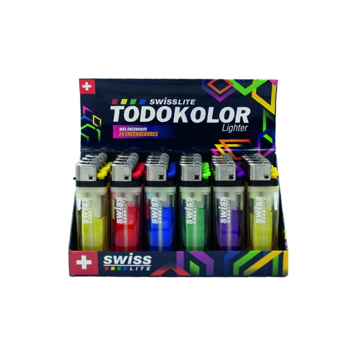 [22620] ENCENDEDOR SWISSLITE REGULAR TODOKOLOR RASTRILLO (SLSSTK)