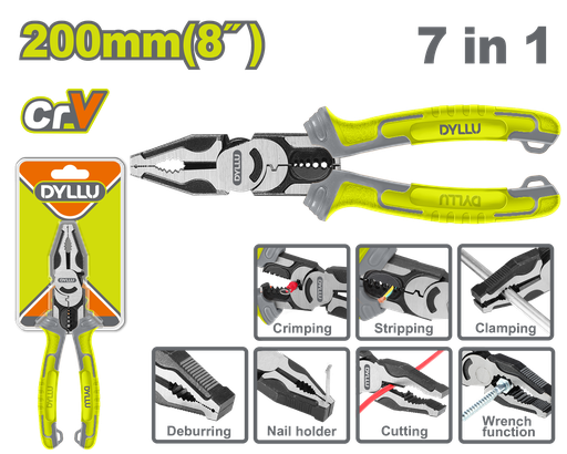 [22703] ALICATE 8 " MULTIFUNCIONAL CROMO VANADIUM DYLLU (DTPL1778)