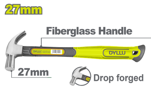 [22781] MARTILLO 27MM MANGO FIBRA DE VIDRIO  DYLLU (DTHM3327)