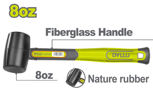 [22787] MARTILLO CHIPOTE  8OZ MANGO FIBRA DE VIDRIO  DYLLU (DTHM7301)