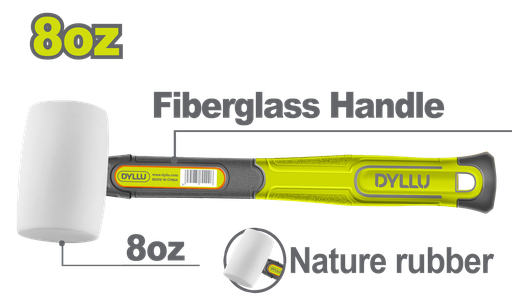 [22791] MARTILLO CHIPOTE  8OZ BLANCO MANGO FIBRA  (DTHM7303)