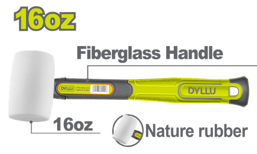 [22792] MARTILLO CHIPOTE 16OZ BLANCO MANGO FIBRA  (DTHM7304)