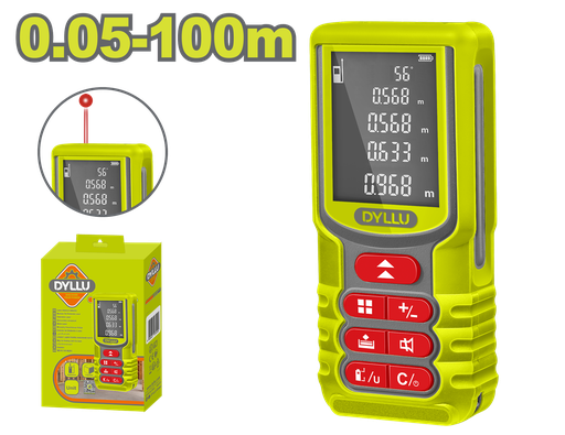 [22837] MEDIDOR DE DISTANCIA LASER 100M LUZ ROJA DYLLU (DTDL1520)