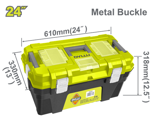 [22875] CAJA DE HERRAMIENTA 24" PLÁSTICA CIERRE METALICO DYLLU (DTTB3324)