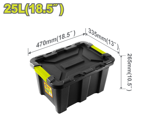 [22876] CAJA DE ALMACENAJE PLÁSTICA 18.5" 25L DYLLU (DTTB3325)
