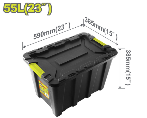 [22878] CAJA DE ALMACENAJE  PLÁSTICA 23" 55L DYLLU (DTTB3355)