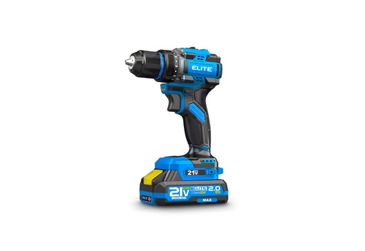 [22989] TALADRO ELITE PERCUTOR DE 1/2 INALAMBRICO 21V INCLUYE 2 BATERIAS 2 AH + CARGADOR (XID2160K)