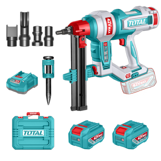 [22992] CLAVADORA INALAMBRICA CONCRETO 40MM 42V INCLUYE BATERIA Y CARGADOR INDUSTRIAL SUPER  TOTAL (UTCNLI420602)