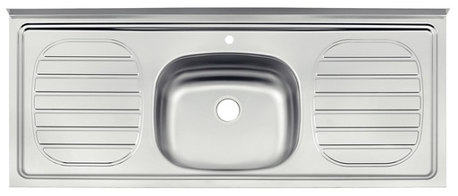 [23019] LAVAPLATOS ACERO/INOX 120X50 POCETA CENTRAL 1 HUECO TRAMONTINA (93434515)