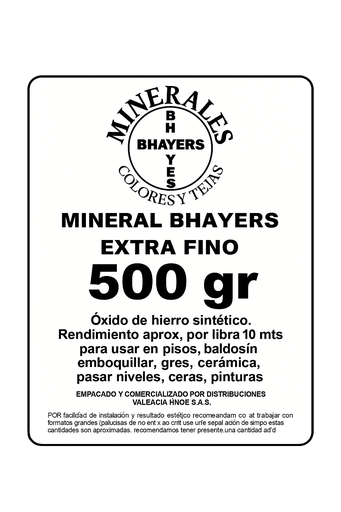 [23156] MINERAL BLANCO BHAYERS CAJA 500GR 