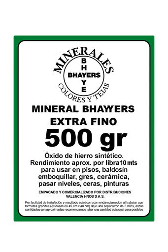 [23159] MINERAL VERDE BHAYERS CAJA 500GR 