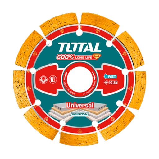 [23285] DISCO DIAMANTADO SEGMENTADO 5" UNIVERSAL CORTE EN SECO Y HUMEDO INDUSTRIAL SUPER TOTAL (TAC2171251)