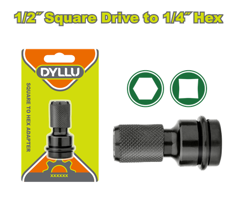 [23376] ADAPTADOR PARA LLAVE DE IMPACTO  DE 1/2" A 1/4" DYLLU (DTSV7K01)